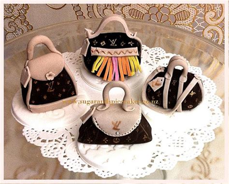 Louis Vuitton Mini Handbag Cupcake toppers .